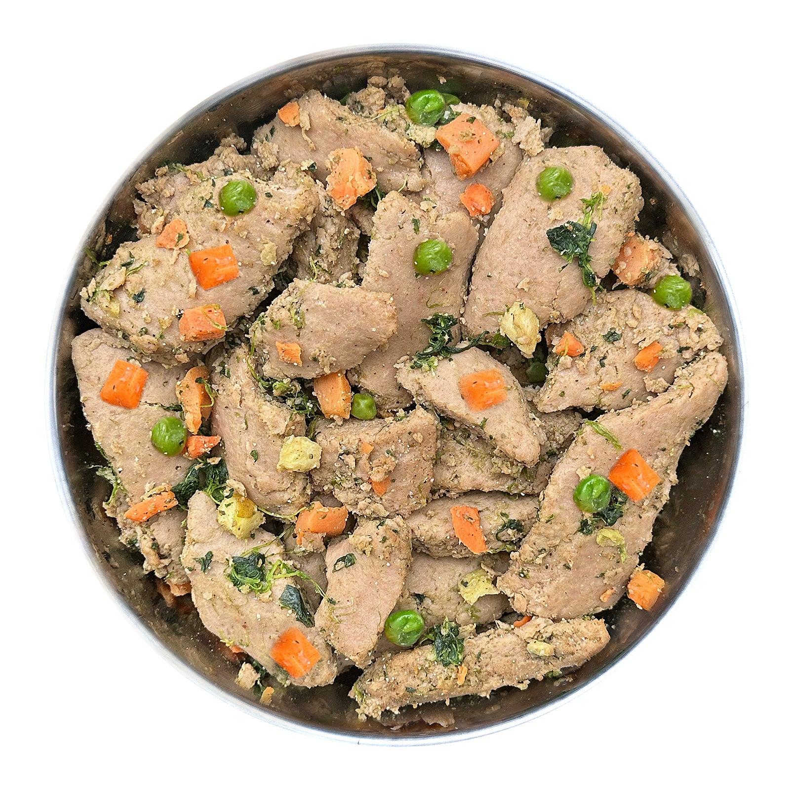 Indyk z słodkimi ziemniakami, groszkiem i szpinakiem (mrożone, 500g)