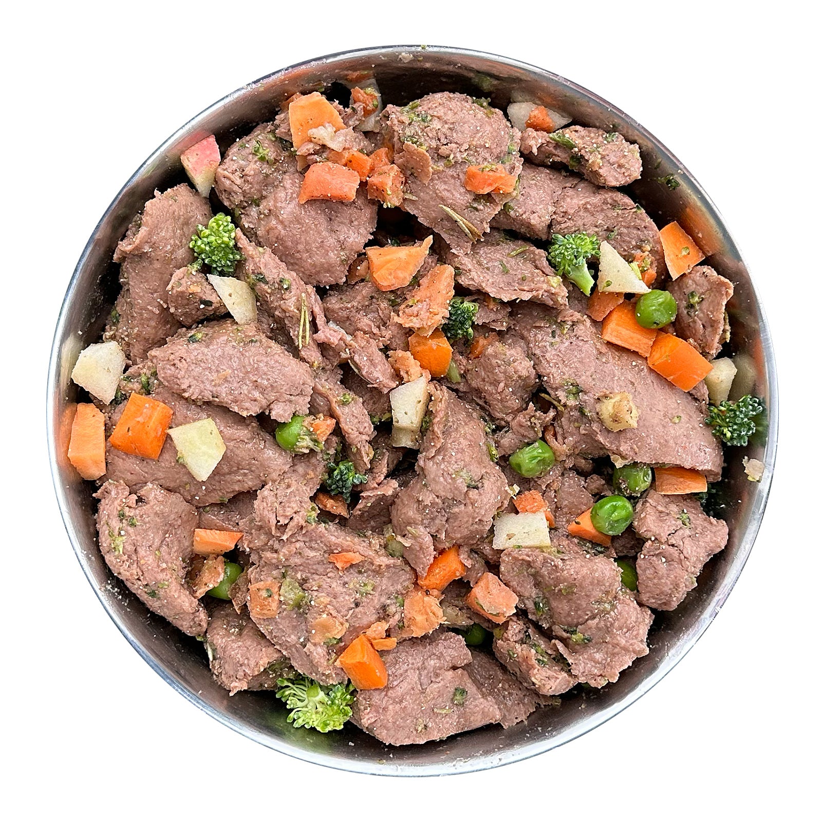 Wołowina z słodkimi ziemniakami, jabłkiem i brokułami (mrożone, 500g)